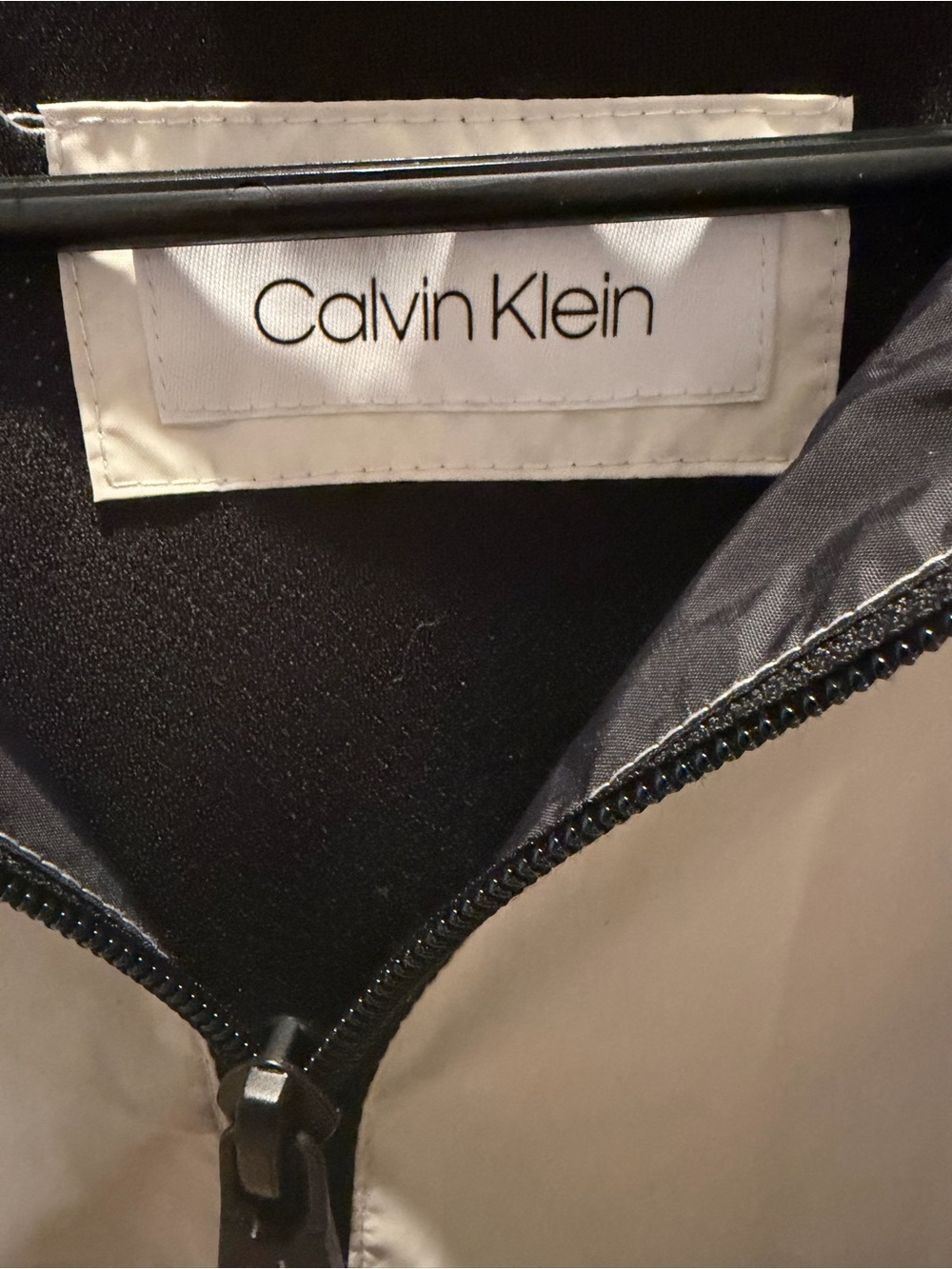 Calvin Klein Black and White Colorblock Windbreaker Jacket - Picture 4 of 10